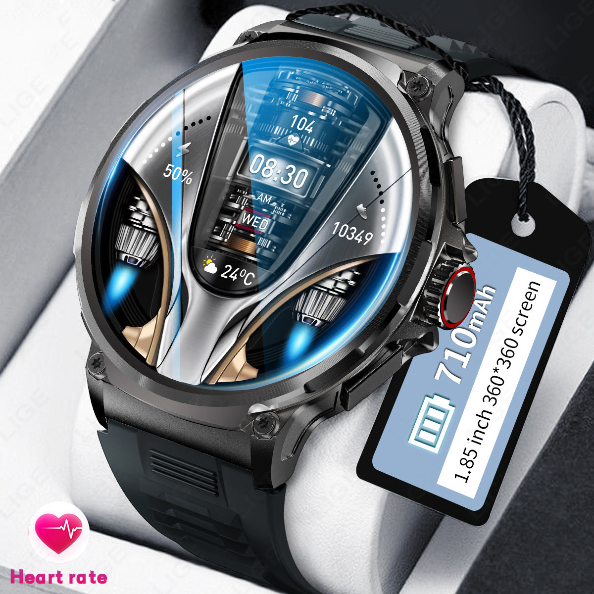 Lige V69 Smart Watch 1.85inch Smart Reminder