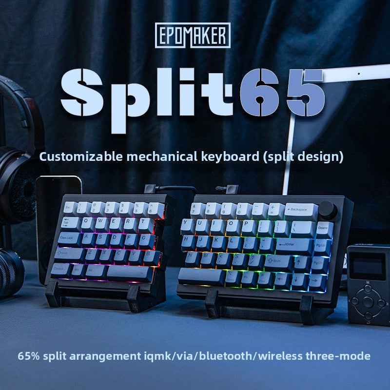 Epomaker Split65 Mechanical Keyboard Split Design Tri Mode