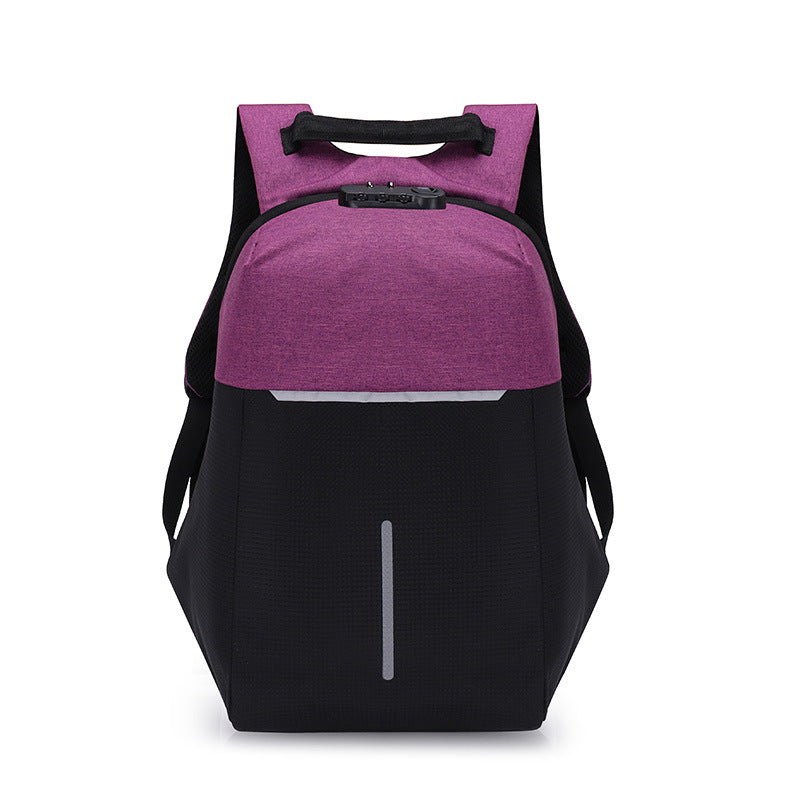 USB charger backpack with safety night Reflective strips