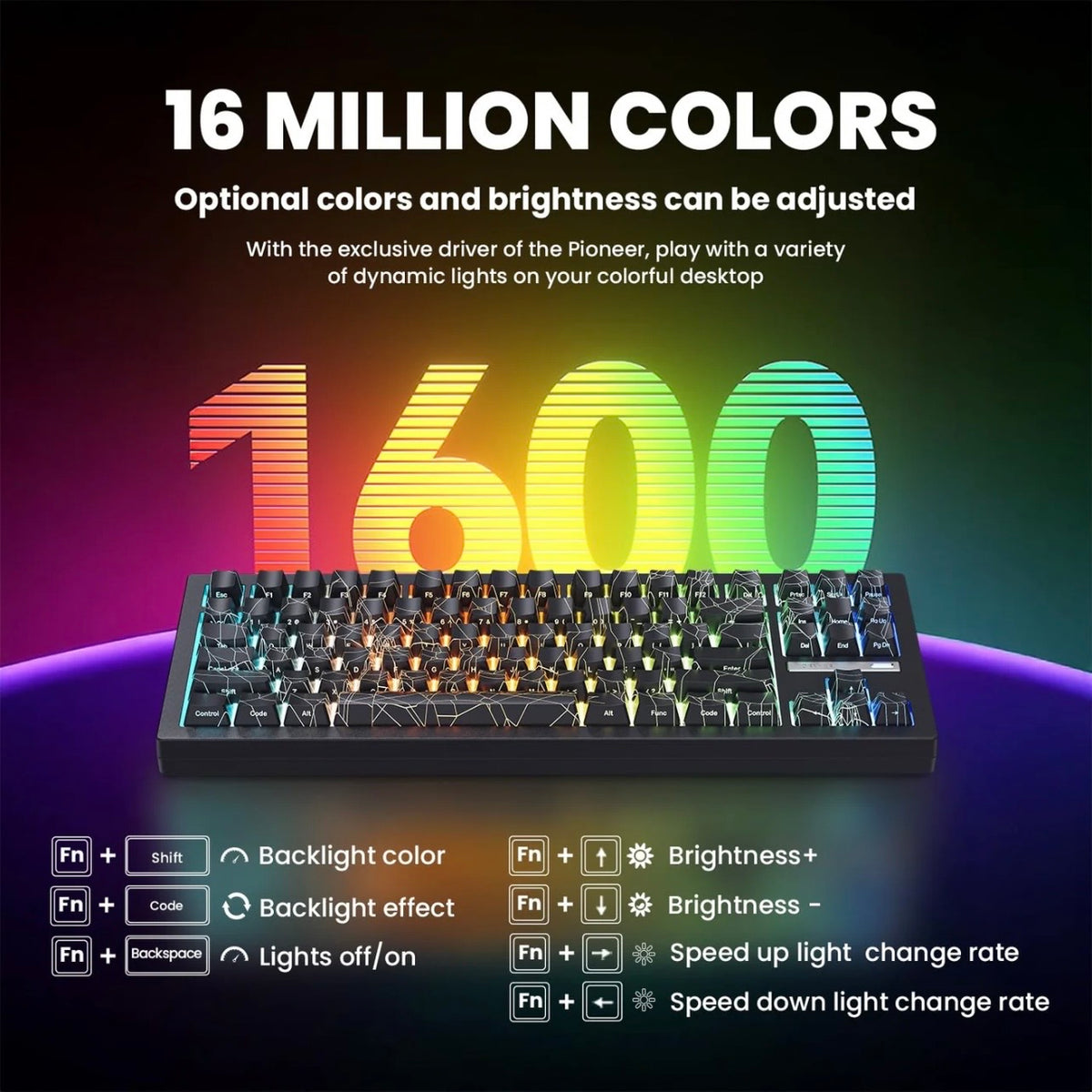 Zornher ZH870 Wireless Gaming Keyboard Three-Mode Full-Key Hot-Swappable - ZeeTec Store