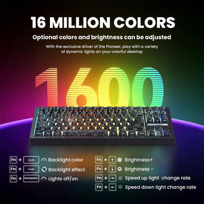 Zornher ZH870 Wireless Gaming Keyboard Three-Mode Full-Key Hot-Swappable - ZeeTec Store