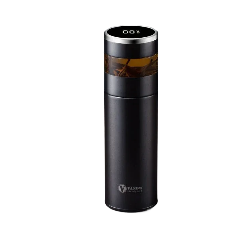 Smart Temperature Display Vacuum Cup 500ML with Tea Strainer - Premium 316 Stainless Steel Insulation - ZeeTec Store