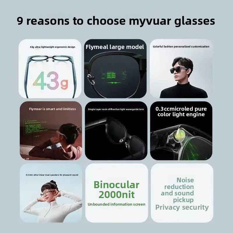 MYVU STARV AR Smart Glasses with Translation and Navigation