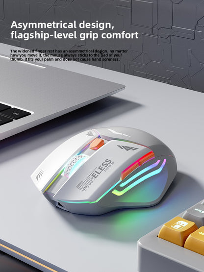 Mecha Mouse Wireless Bluetooth Silent Mechanical E-Sports Gaming Rechargeable Desktop Laptop Universal Dual-Mode