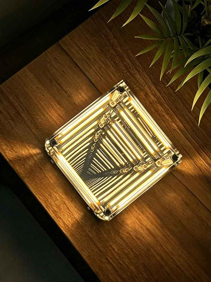 Four-Dimensional Infinite Abyss Cube LED Table Lamp