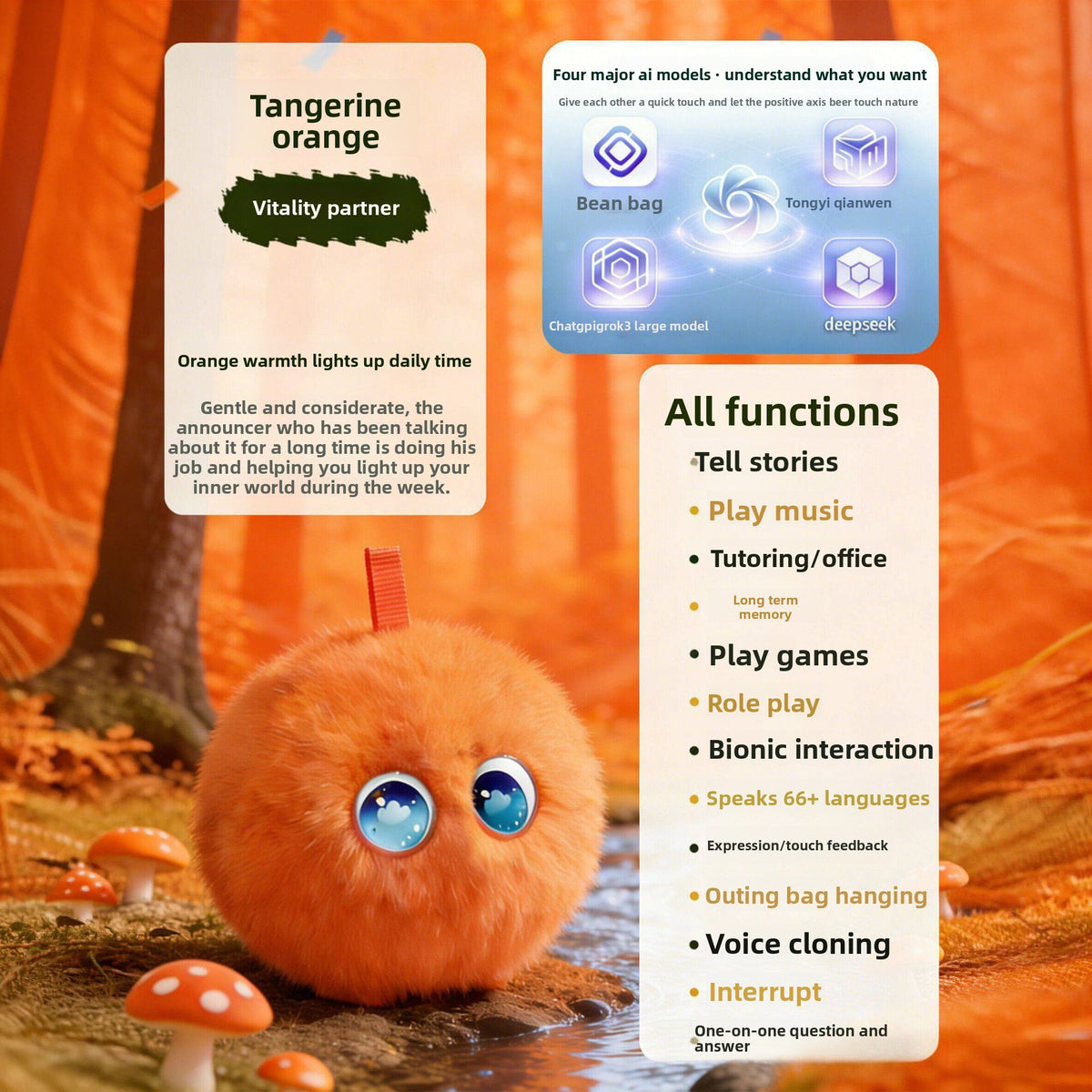 AI Interactive Plush Learning Companion AI Interaction Conversation