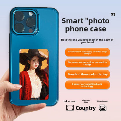 E-ink Screen Phone Case with Selfie Projector