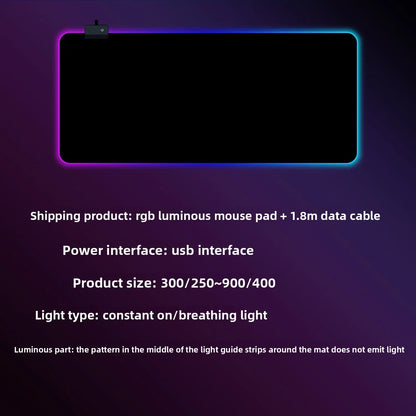 RGB Gaming Mouse Pad with LED Lighting for Enhanced Gameplay - ZeeTec Store