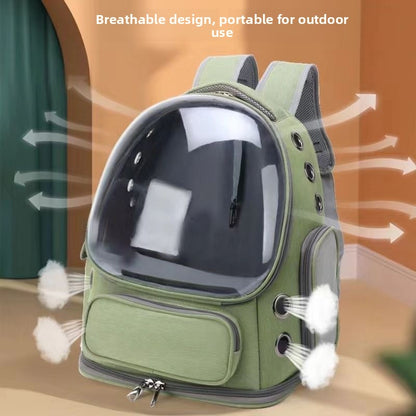 Transparent Pet Travel Backpack Breathable Comfort Lightweight