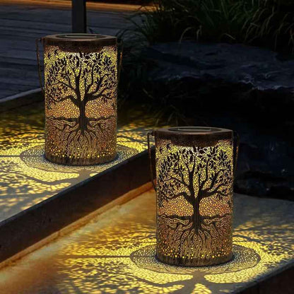 Solar Powered Tree Projection Garden Light