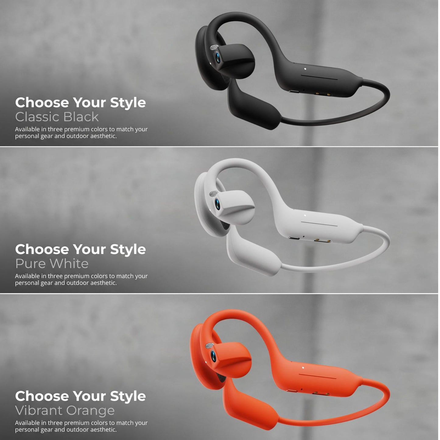 Smart Camera Bluetooth Headset with HD Recording