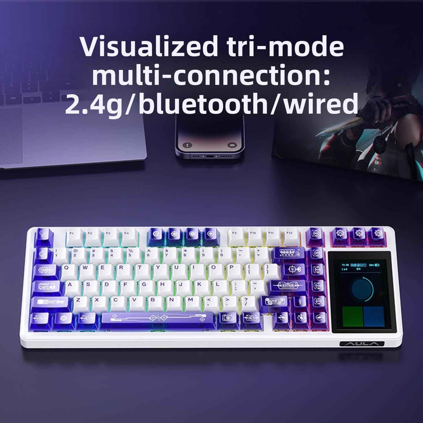 Aula L99 Screen Display Mechanical Keyboard Programmable keys and RGB backlighting