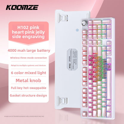 Koman 102 Mechanical Keyboard with Wireless Bluetooth Three-Mode Customization for Gaming and Office