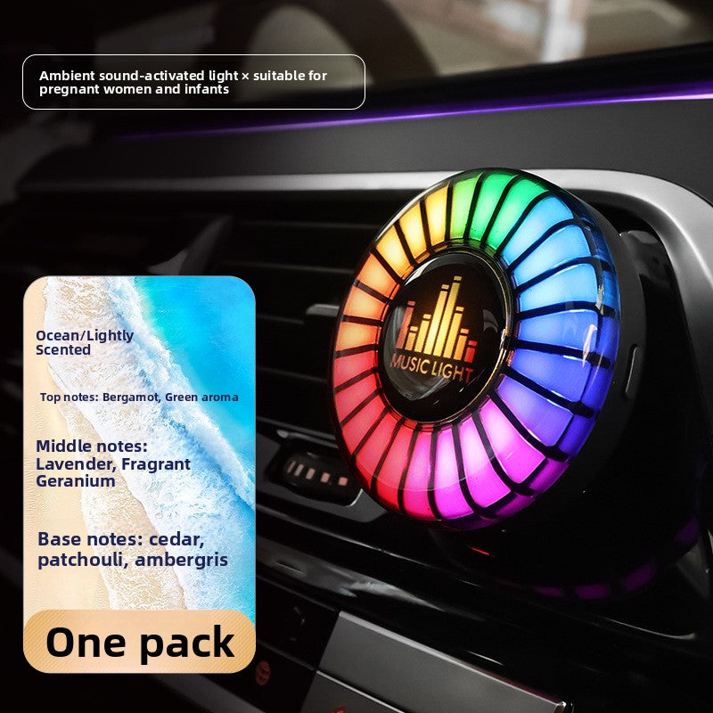 USB Car Air Vent Aromatherapy Fregnance and RGB Music Rhythm Light