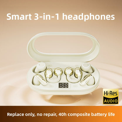 Tri-Functional Bluetooth Earbuds PowerBank with Transparent Charging Case