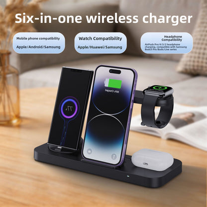 Magnetic wireless Fast charger Foldable Charges three devices simultaneously