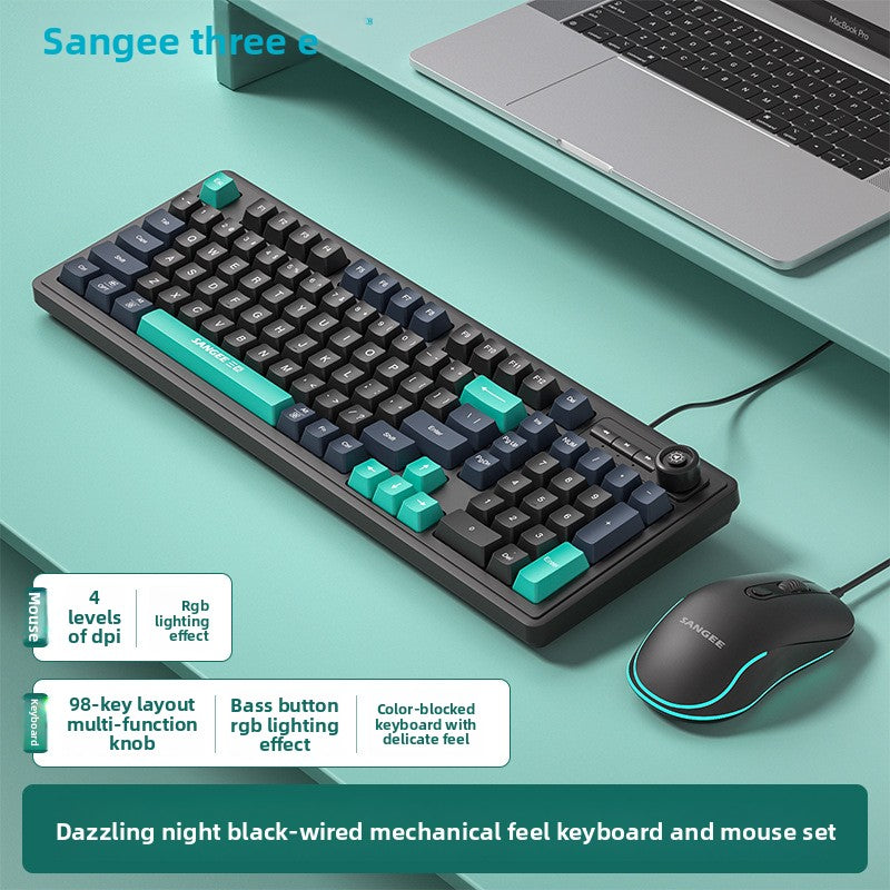 Sangee K18 RGB Gaming Keyboard with Knob