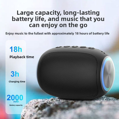 Wireless Bluetooth Speaker with Subwoofer Portable Compact Lightweight