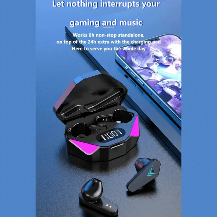 Wireless Earbuds with Bass, LED Display, HiFi Music Stereo Surround, Gaming Talk & Wide Compatibility - ZeeTec Store