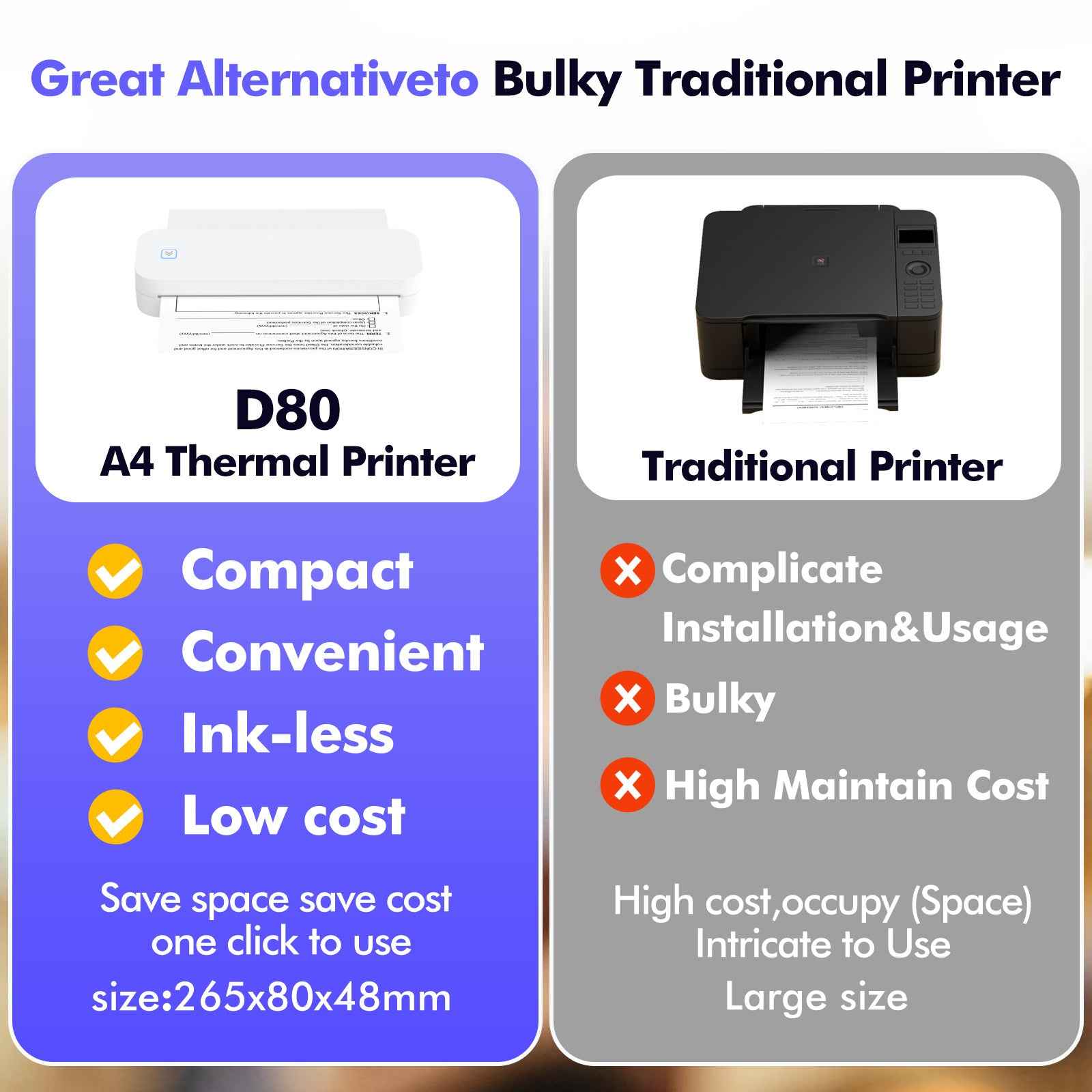 Portable A4 Bluetooth Thermal Printer