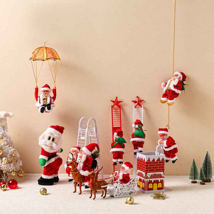 Electric Climbing Santa Claus Christmas Toy Interactive