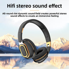 Over-ear Bluetooth headphones, Private Model Design, Bilateral Stereo, Long Battery Life - Over 8 hours of continuous usage, Lightweight Material