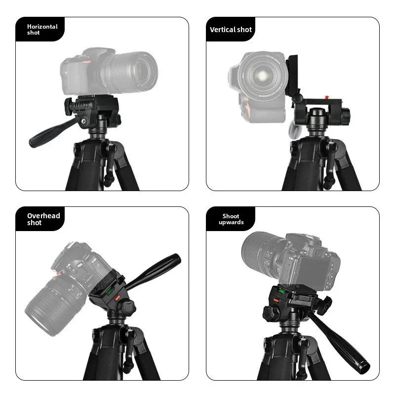 Adjustable Camera Tripod with Removable Gimbal for Phone and DSLR - ZeeTec Store