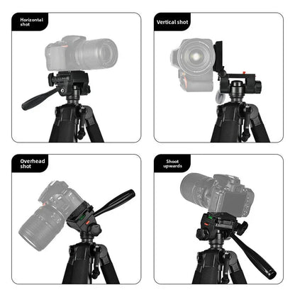 Adjustable Camera Tripod with Removable Gimbal for Phone and DSLR - ZeeTec Store