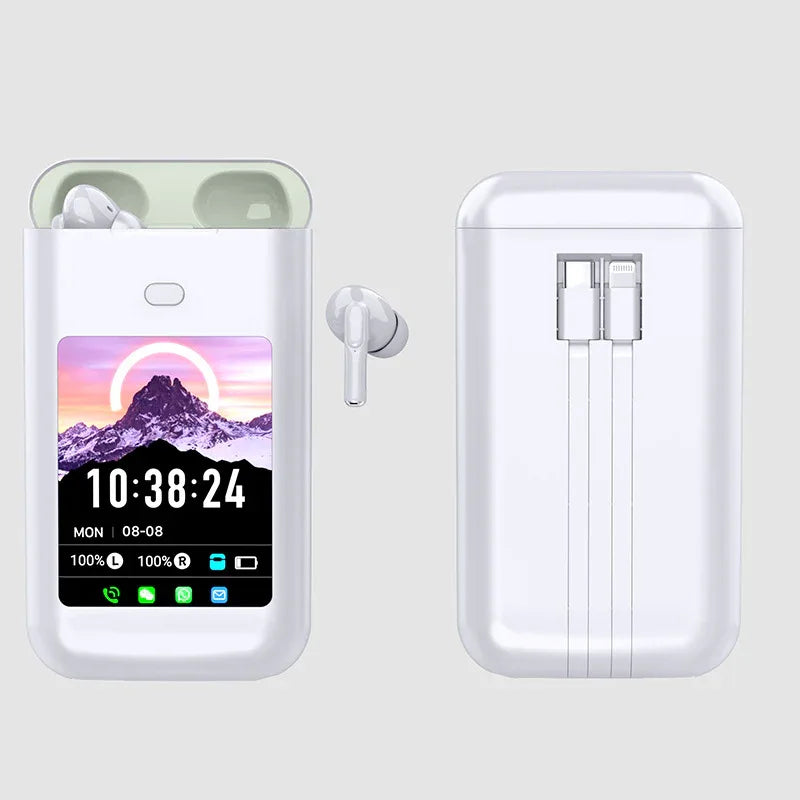 Power Bank with Headphones: Built-in Screen and Bluetooth Functionality - ZeeTec Store