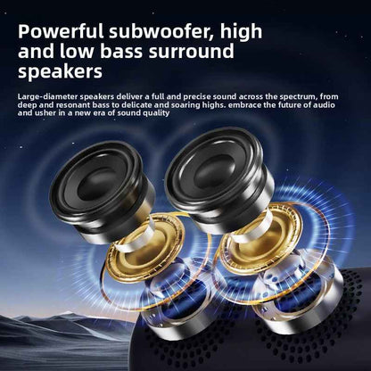 Portable Bluetooth Speaker 80W with Subwoofer RGB Lights