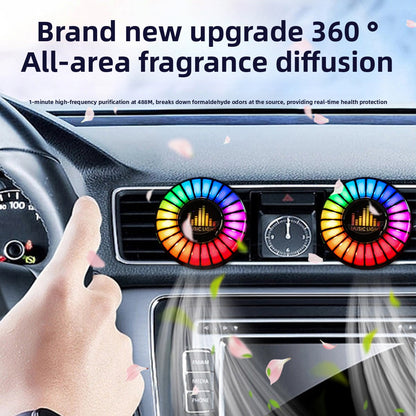 USB Car Air Vent Aromatherapy Fregnance and RGB Music Rhythm Light