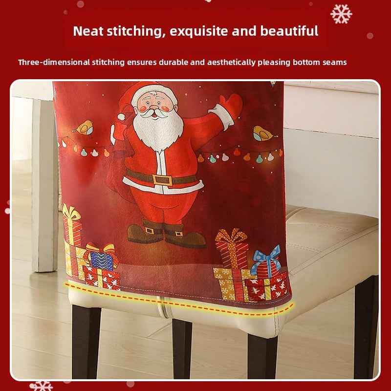 Christmas chair back cover Festive Decorative Design