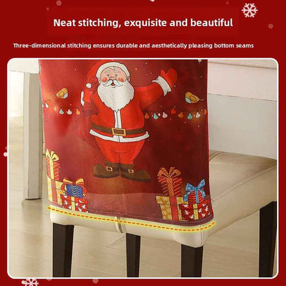 Christmas chair back cover Festive Decorative Design