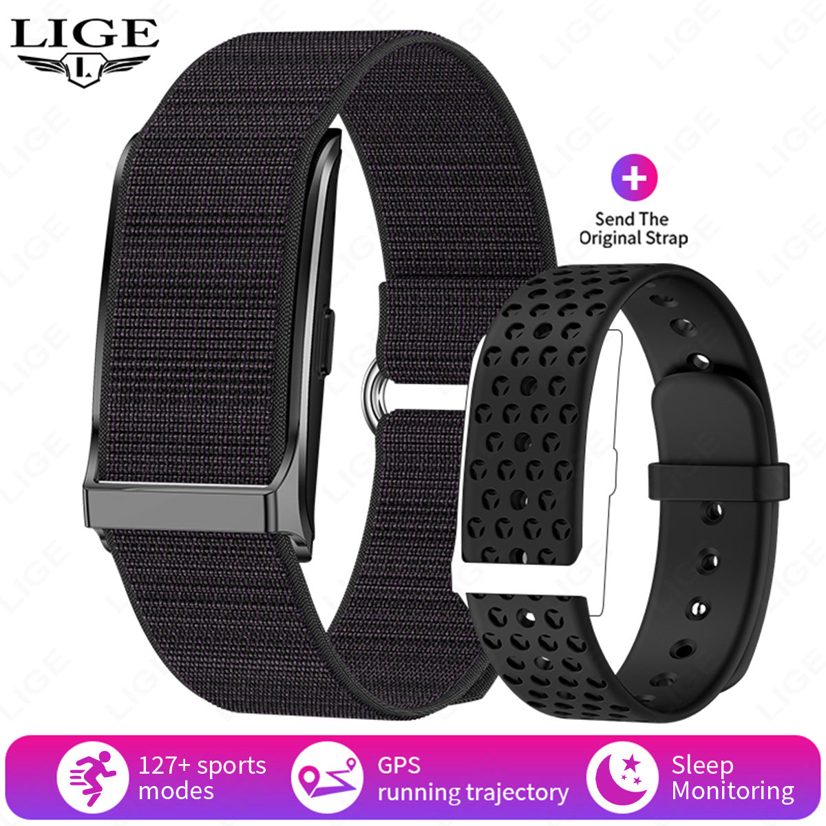 Smart Fitness Watch with Heart Rate Monitor Pedometer Activity