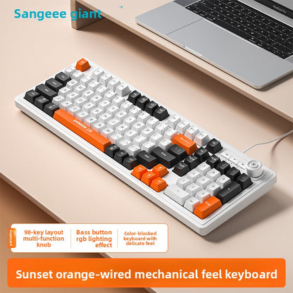 Sangee K18 RGB Gaming Keyboard with Knob