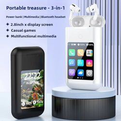 Power Bank with Bluetooth Headset 8000 mAh, 2.8” LCD Display & Packed with Apps and Games - ZeeTec Store