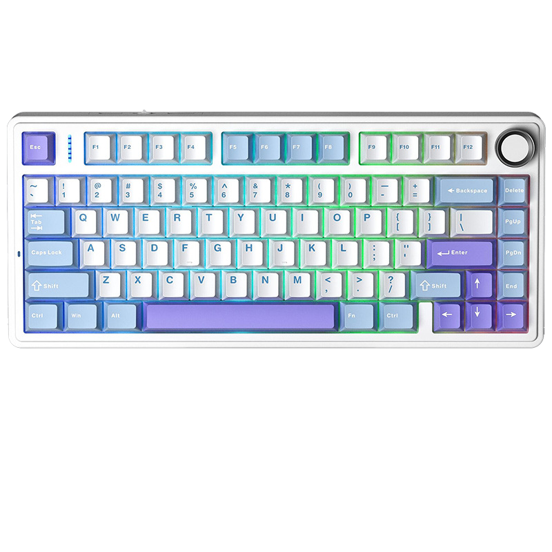 Aula F75 Custom Mechanical Keyboard Gasket Structure Hot-Swappable RGB Backlight