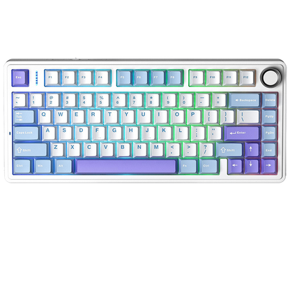 Aula F75 Custom Mechanical Keyboard Gasket Structure Hot-Swappable RGB Backlight