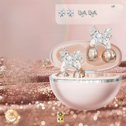 Star Ring Bluetooth Bone Conduction Earphones with Detachable Earings AI Translation