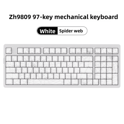 ZH980 Mechanical Keyboard Tri mode Spider web Design Backlight RGB