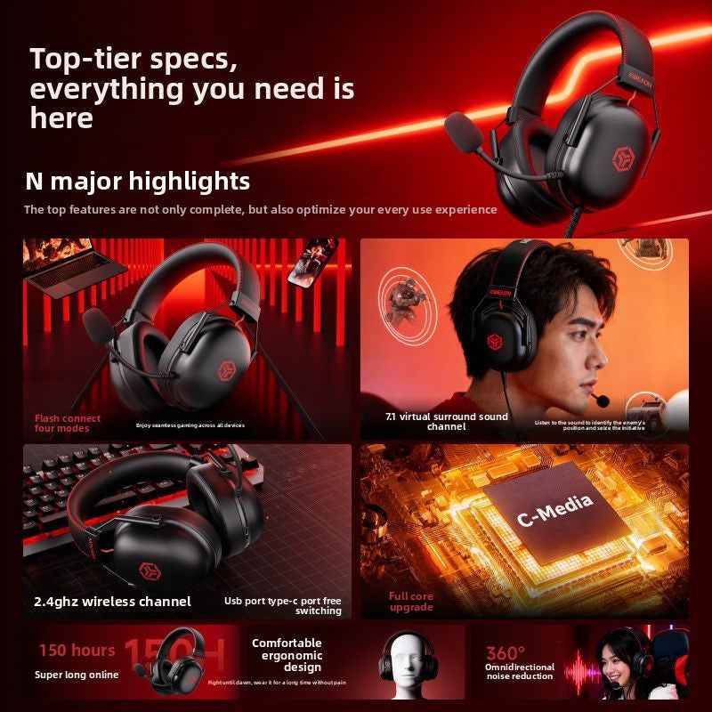 Gaming Headset 360 immersive audio top specifications