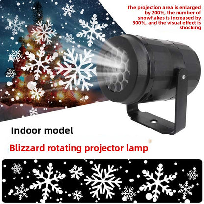 Christmas Snowflake Projector Light, Replaceable Film Patterns with High Brightness, Dual Usage (Indoor and outdoor)