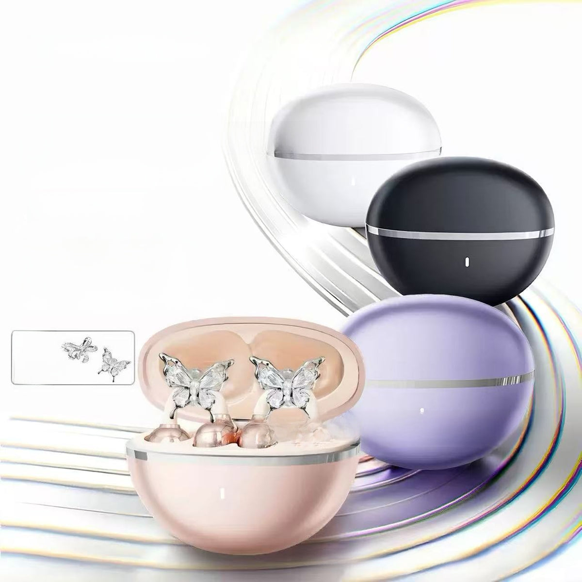 Star Ring Bluetooth Bone Conduction Earphones with Detachable Earings AI Translation