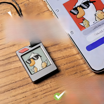 Customizable E-Ink Photo Keychain with Tracking