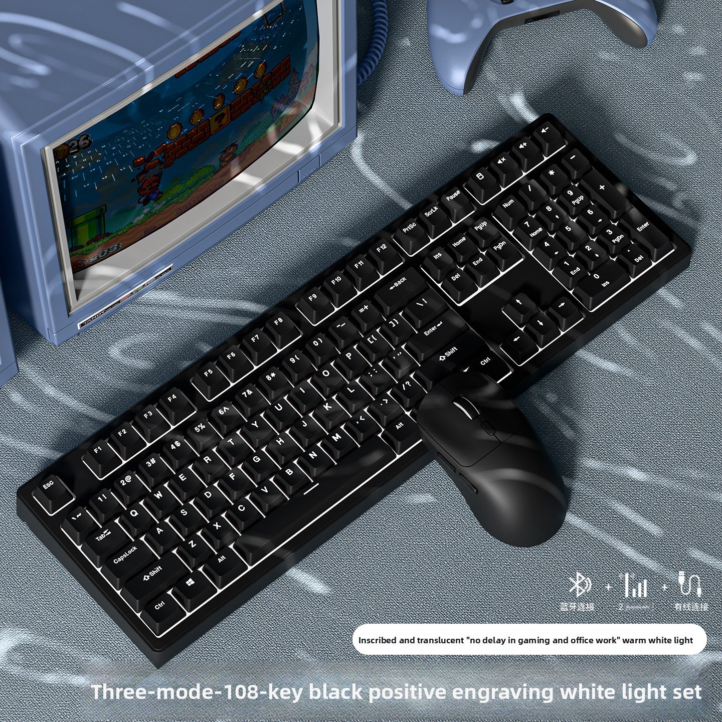 Wireless Mechanical Keyboard with Bluetooth Triple-Mode Connectivity - ZeeTec Store