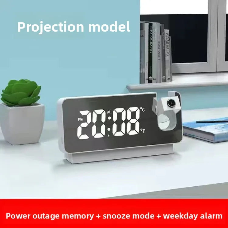 Rechargeable Projection Alarm Clock for Effortless Time Viewing - ZeeTec Store