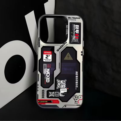 Mechanical sandblasted phone case, Cyberpunk Design, Unique mechanical and matte texture creates a futuristic visual style