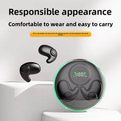 Bone Conduction Bluetooth Earbuds, High Sound Quality, Low Latency for E-Sports, Digital Display Screen, Voice Control