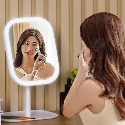 Desktop LED Makeup Mirror with Adjustable Stand