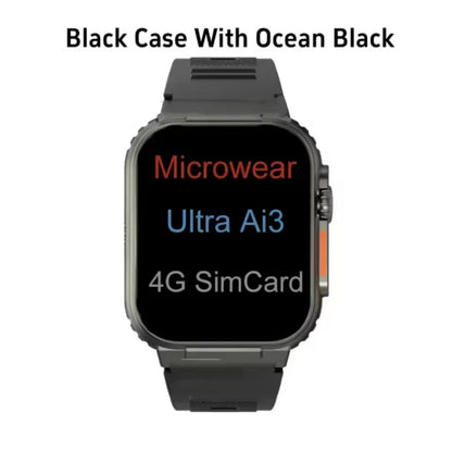 Ultra Thin Smart Watch - AMOLED Display 2.06” Camera, Sim Support, Bluetooth Calls, GPS, Health Tracking
